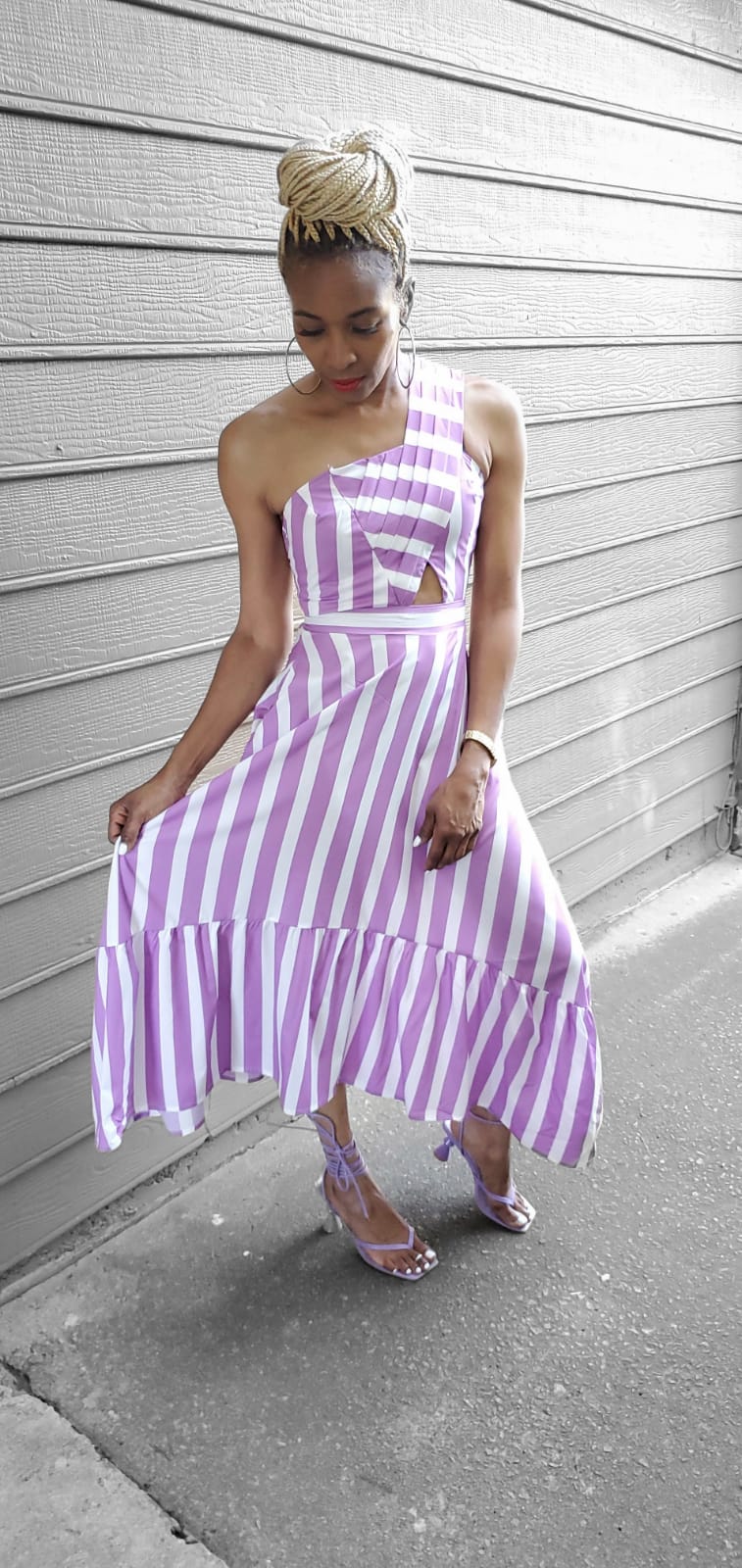 One Shoulder Maxi Dress